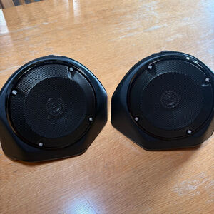 Pair Tour Pak Rear Trunk Pod Speaker Pods For Harley Touring Street Glide 14-up